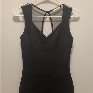 Olive Tree Midi Tight Dress with Mesh